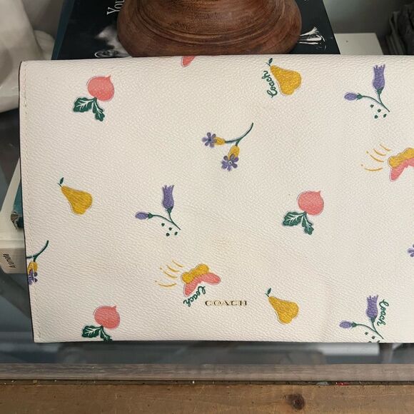 Coach NWOT small dreamy butterfly, floral, fruit and veg envelope clutch bag. - Picture 3 of 10